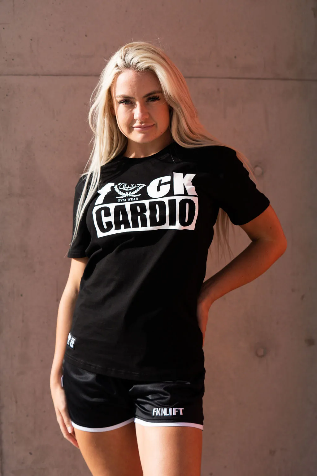 FUCK CARDIO | Women's Gym T-Shirt | Black