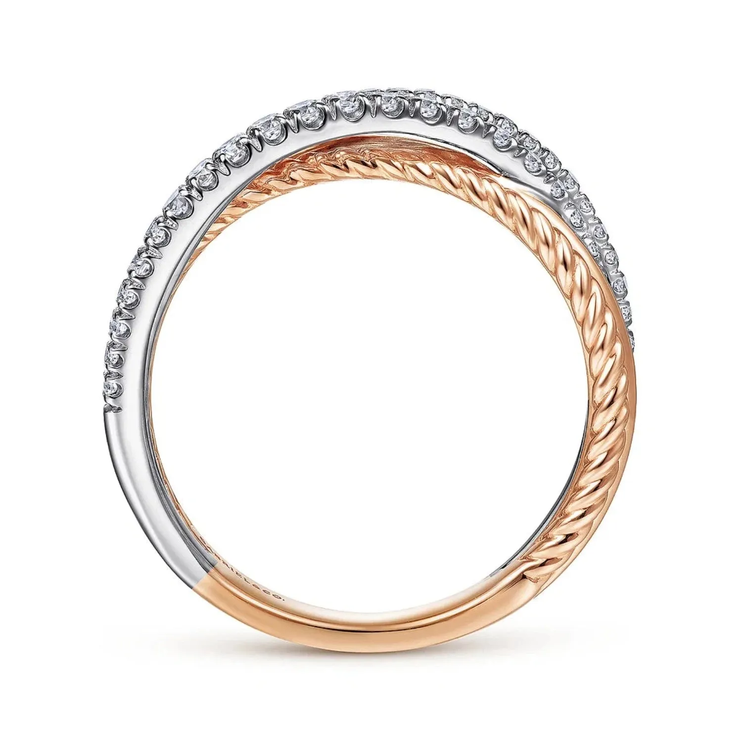 Gabriel & Co. Criss Cross Layered Diamond Ring
