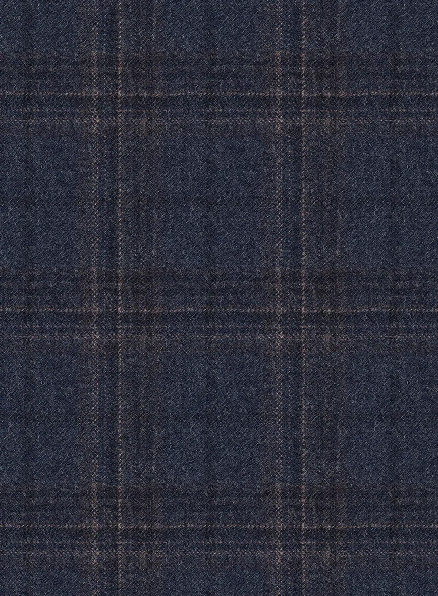Italian Ofra Blue Checks Flannel Pants